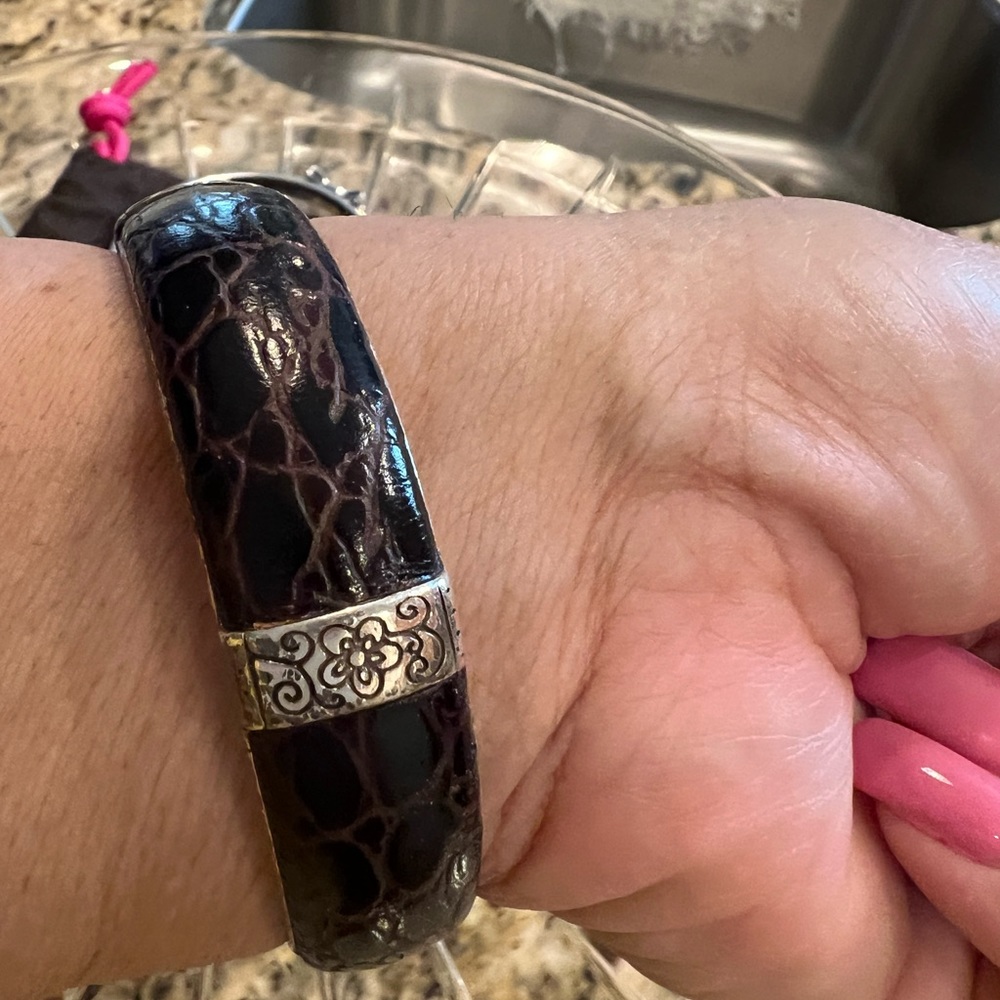 Brighton Leather Croc Enamel Bracelet